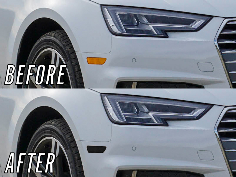 SMOKE Front Bumper Reflector Side Marker Light Pair For 201718 Audi A4