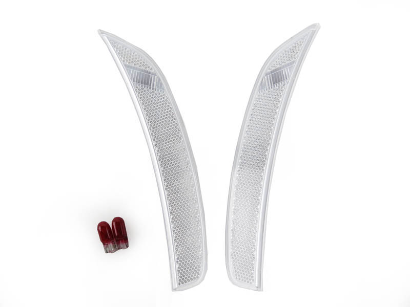 Euro Clear REAR Bumper Side Marker Reflector Lights Pair For 20112017
