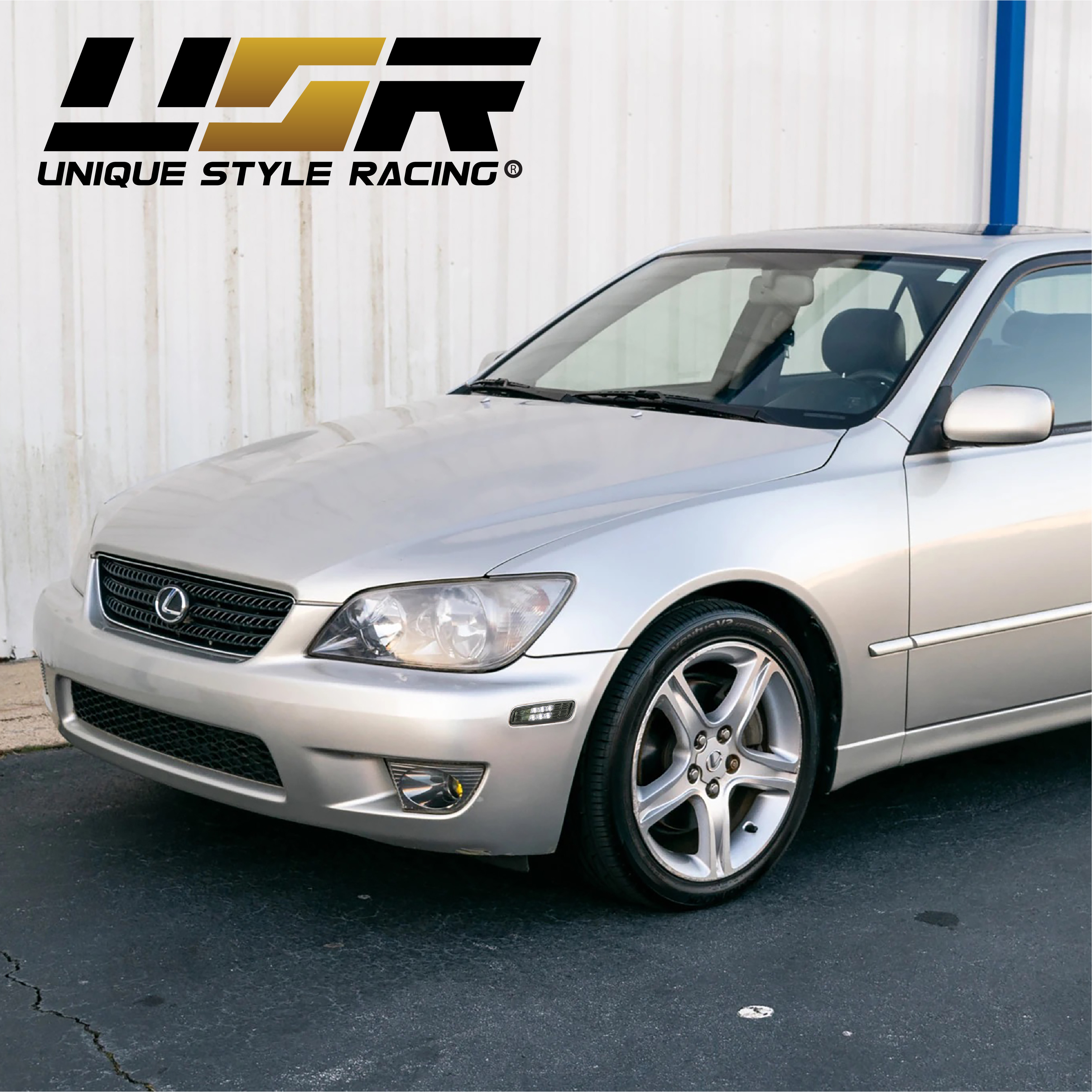 DEPO Smoke White LED Bumper Side Markers For 01-05 Lexus IS300