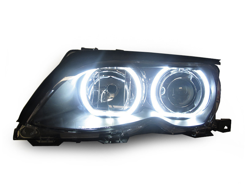 DEPO F30 V3 UShape Square Bottom LED Angel Headlights For 200205 BMW E46 4D/5D eBay