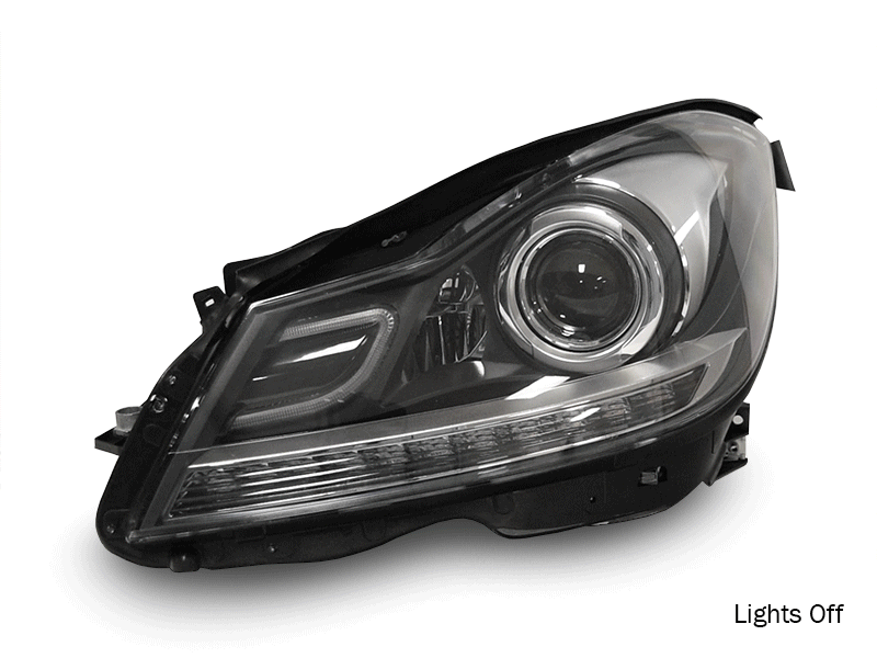 USR AMG Projector LED Headlight For 1214 Mercedes W204 C Class + DRL