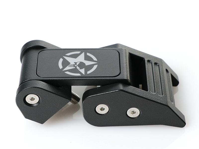 E-LONGWELL Aluminum Hood Latch Lock Catch Flag Style Compatible With Jeep Wrangler 2007 2017 Jk Jku 2018 2022 Jl Jlu 2020 2024 Gladiator 1 Pair - Foto 6