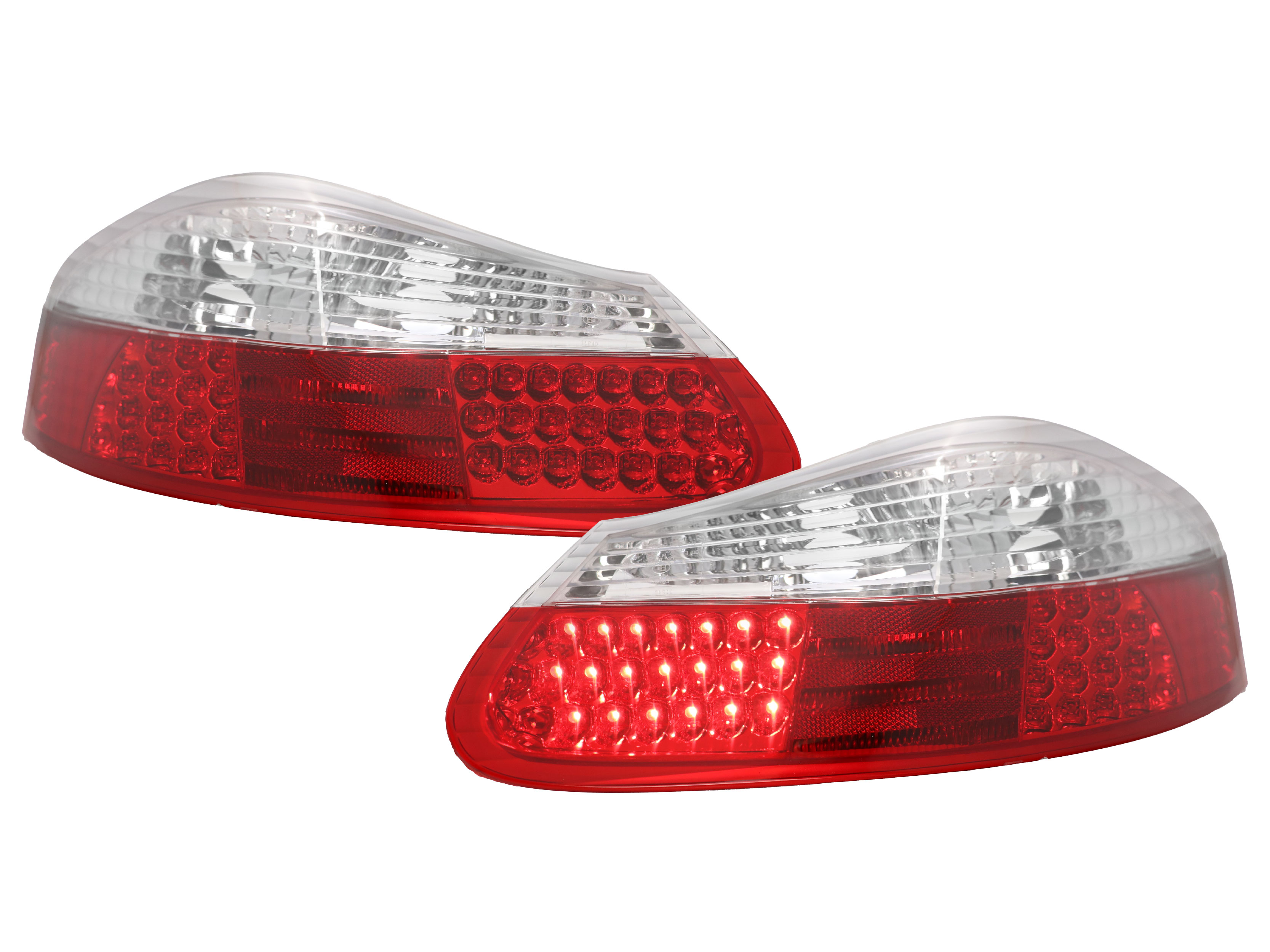 1997-2004 Porsche Boxster 986 Roadster DEPO Red/Clear LED Tail